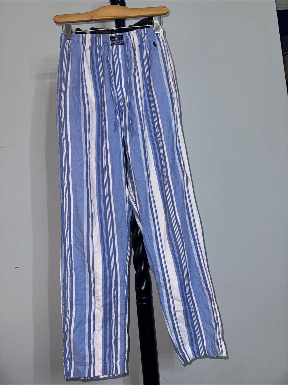 Polo by Ralph Lauren Blue and White Striped Pajama Pants 29.T